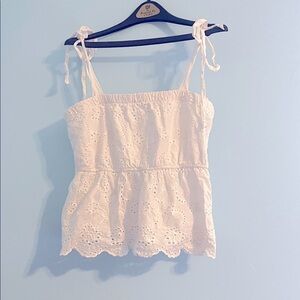 American Eagle Outfitters White Eyelet Camisole